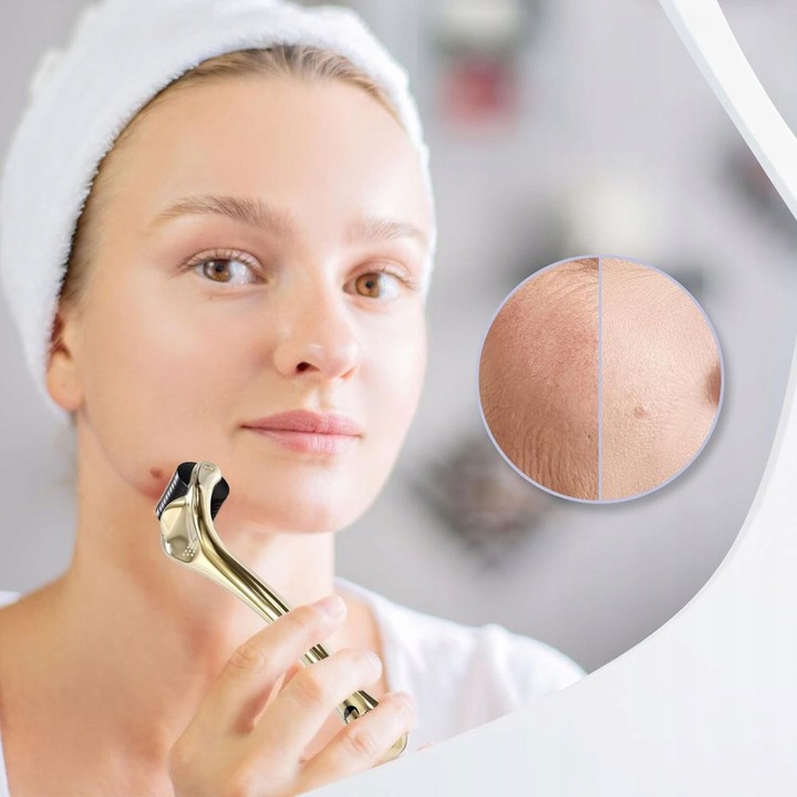 DERMA ROLLER WAŁEK MASAŻER DO MASAŻU CIAŁA TWARZY ROLOWANIA MEZOTERAPII 3x