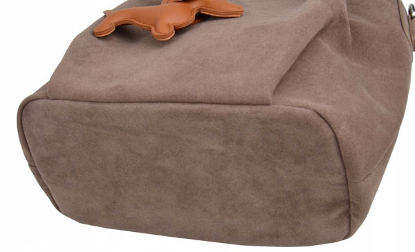 Flora&Co torebka kuferek zamsz BRĄZ elegancka CASUAL