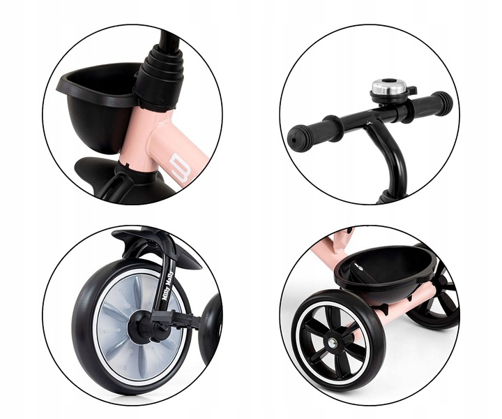 Rowerek Trójkołowy dziecięcy biegowy +2 lata Milly Mally Bobby RÓŻOWY