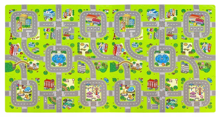 PUZZLE PIANKOWE MATA MIASTO ULICE DROGI 18EL DUŻE