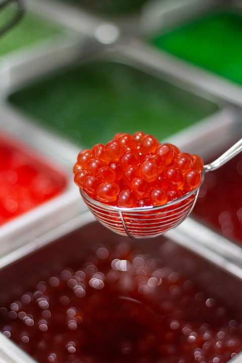 Kulki do Bubble Tea MALINA 3,4 kg | Popping boba kawior o smaku owocowym