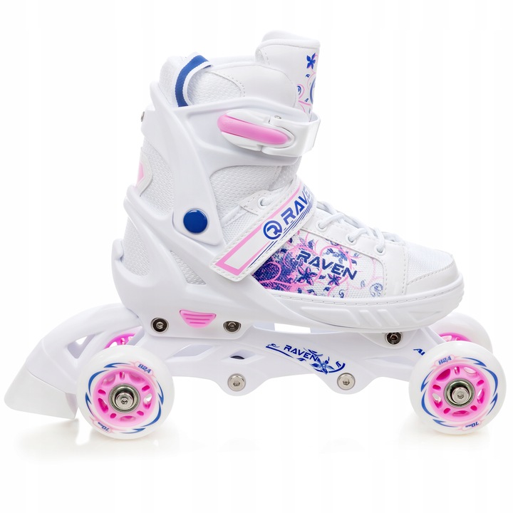 Rolki Łyżwy Wrotki 4w1 Regulowane RAVEN Meia 31-35 Kółko LED