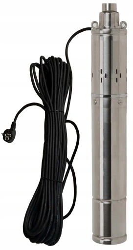 POMPA GŁĘBINOWA ŚRUBOWA DO WODY CZYSTEJ STUDNI WIERCONA 4" + KABEL 20M