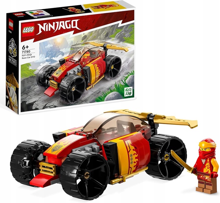 LEGO Ninjago 71784 Odrzutowiec Jay'a EVO 71780 Samochód wyścigowy Kaia EVO