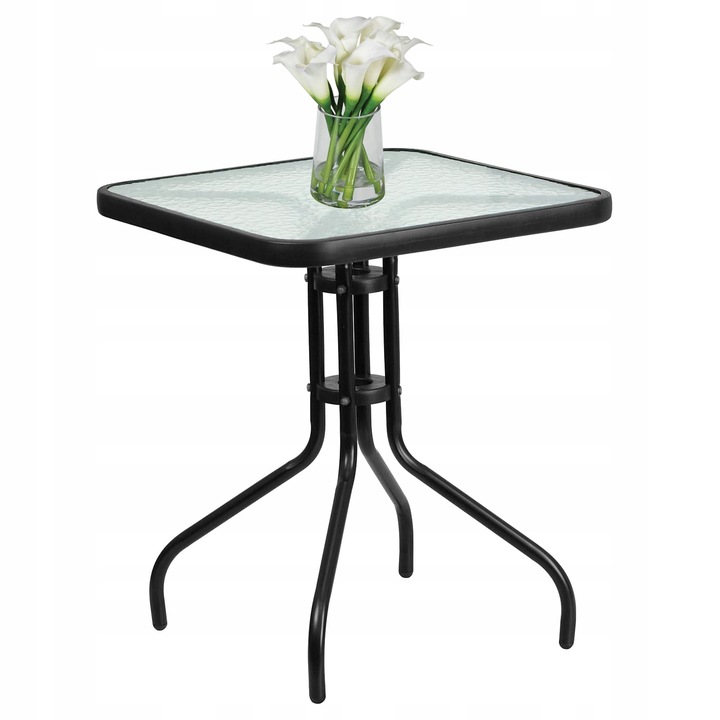 Meble Ogrodowe Zestaw Stół z Krzesłami na Balkon Taras 4 Krzesła Brązowe