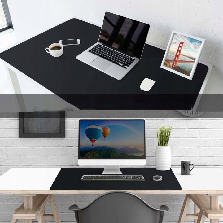 PODKŁADKA POD MYSZ GAMINGOWA NA BIURKO DUŻA 120*60 CM SKÓRA PU