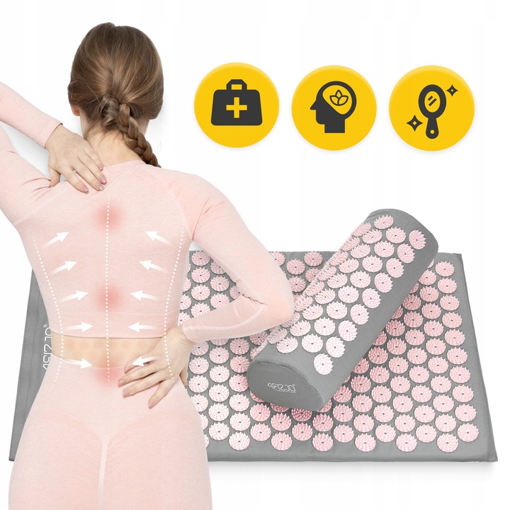 MATA DO AKUPRESURY 4FIZJO Z KOLCAMI + PODUSZKA