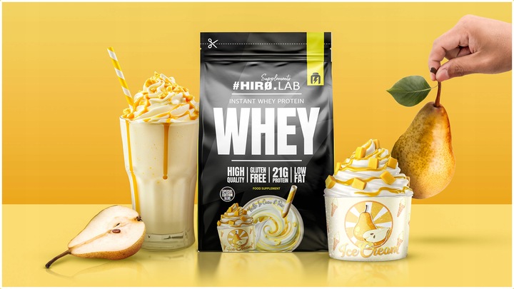 Białko koncentrat serwatkowe WPC 2270 g Instant Whey Protein Gruszka Hiro