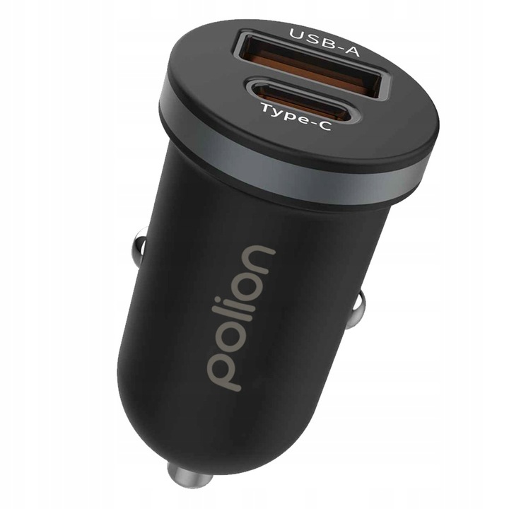 Szybka ładowarka samochodowa POLION USB-A USB-C 35W QC3.0 PD 3A Lightning