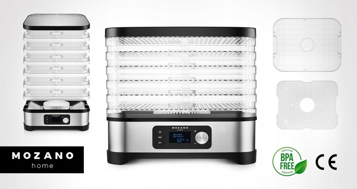 SUSZARKA SPOŻYWCZA DO GRZYBÓW OWOCÓW WARZYW ZIOŁ 14,4L DUŻY ZESTAW 6 SIT