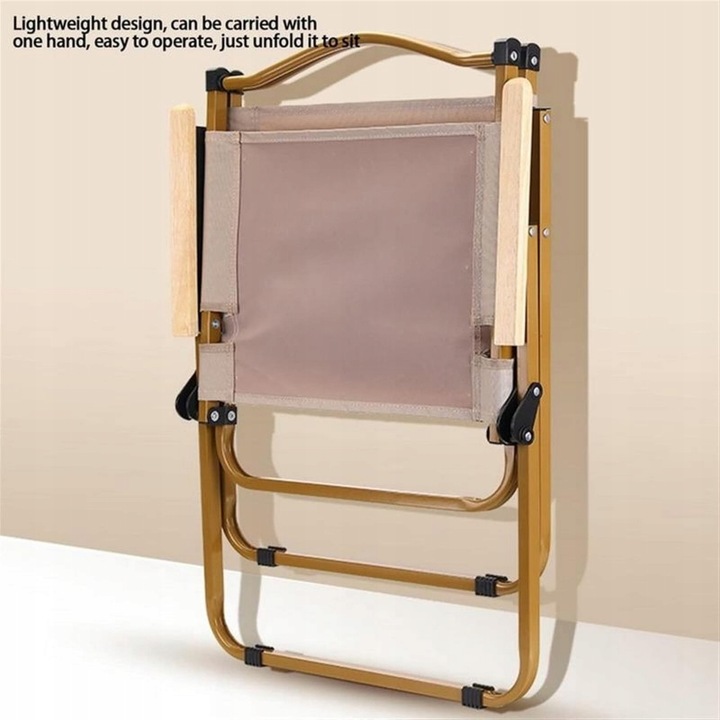 Składane krzesło ogrodowe, turystyczne, kempingowe, kremowe KRT09K