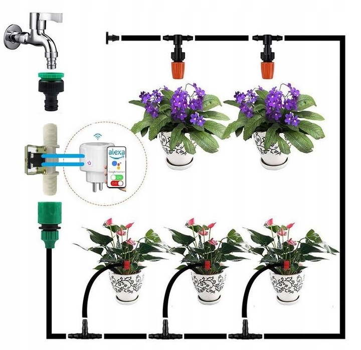 Elektrozawór gwint 3/4 cala 12V 0.02~0.7MPa + sterowanie bezprzewodowe Wifi