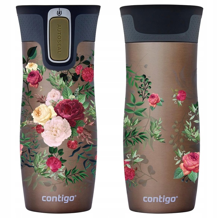Kubek termiczny Contigo West Loop 2.0 470 ml Kwiaty - Latte