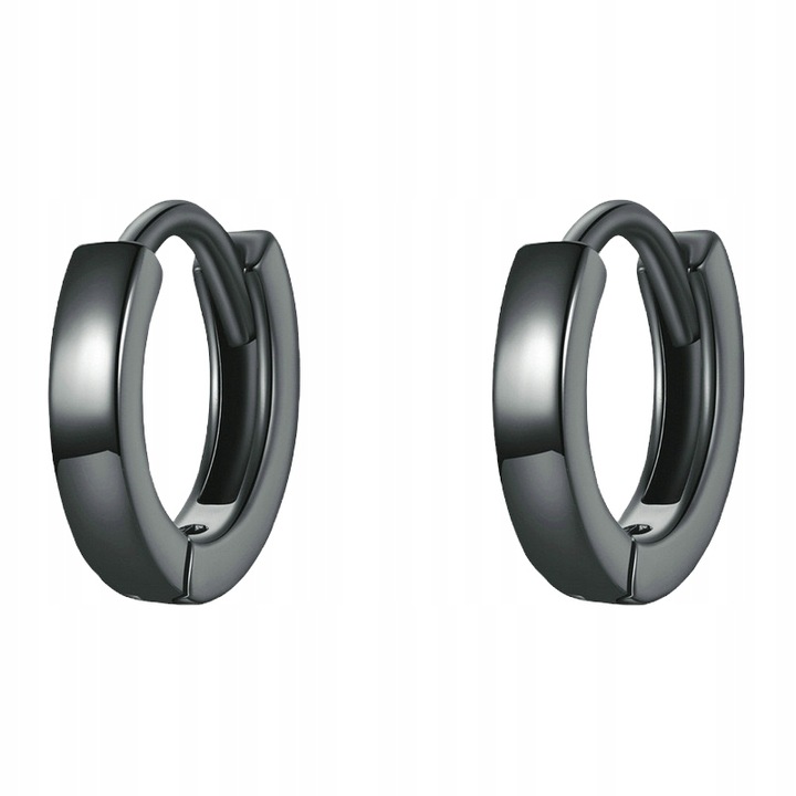 Fraise kolczyki kółeczka srebro S925 czarne