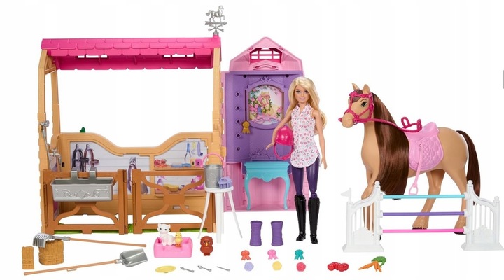 Barbie Stadnina dla Koni Mattel JDN43 Mysteries The Great Horse Chase