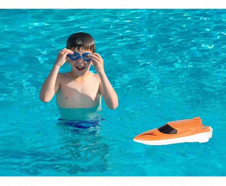 ŁÓDŹ ŁÓDKA MOTORÓWKA NA RADIO Z ŁADOWARKĄ ZDALNIE STEROWANA RC + PILOT