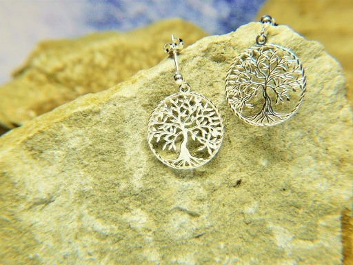 KOMPLET DRZEWO ŻYCIA DRZEWKO SZCZĘŚCIA srebro 925