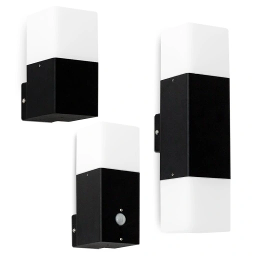 Kinkiet zewnętrzny ścienny z czujnikiem ruchu zmierzchu i zmierzchu do LED