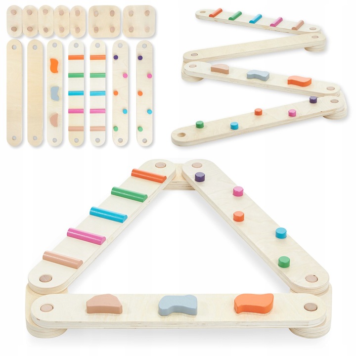 DREWNIANY TOR BALANSOWY XL ŚCIEŻKA SENSORYCZNA 14e