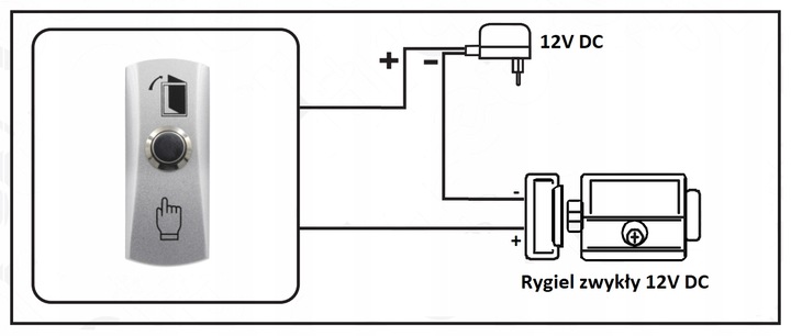 PRZYCISK EXIT FURTKA BRAMA WYJŚCIE NATYNKOWY LED