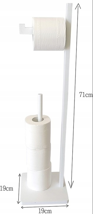 Stojak Bambusowy Łazienkowy WC papier toaletowy WH