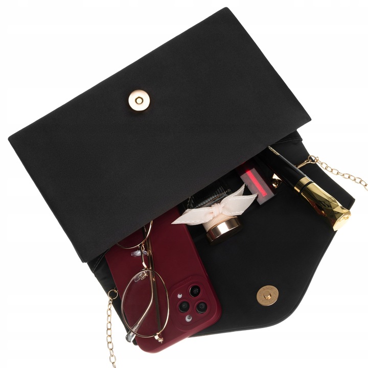 Elegancka torebka damska kopertówka Rovicky brokatowa wizytowa z kieszonką