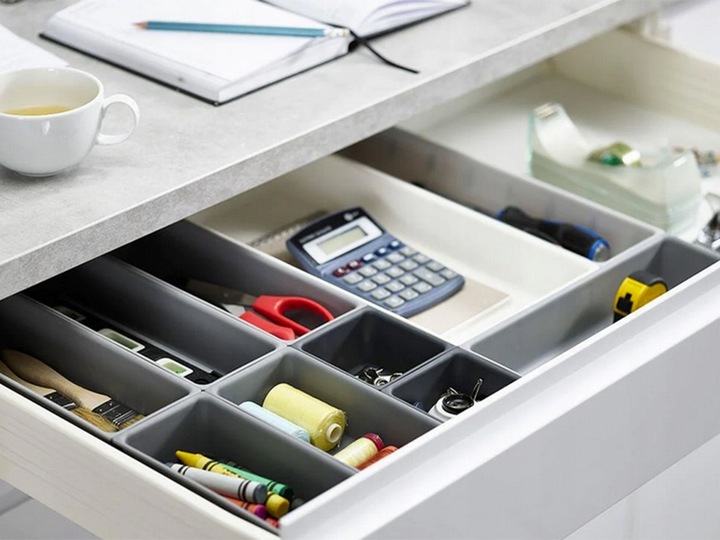 ORGANIZER KUCHENNY NA SZTUĆCE WKŁAD DO SZUFLADY POJEMNIK MODUŁOWY POJEMNY