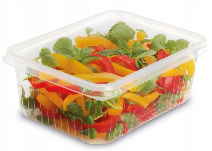 Pojemnik Jednorazowy PP Prostokątny z Wieczkiem Opakowania Na Wynos 1000ml