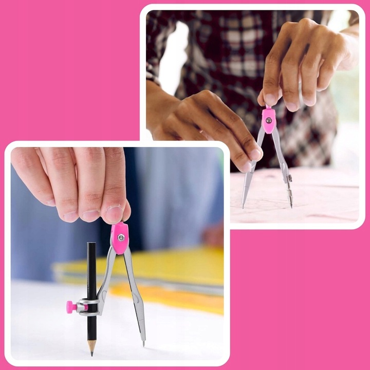 ZESTAW GEOMETRYCZNY 10 ELEMENTÓW CYRKIEL LINIJKI DO KREŚLENIA DO RYSOWANIA