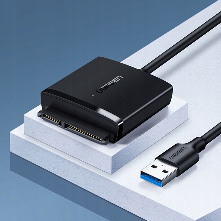 UGREEN ADAPTER PRZEJŚCIÓWKA Z USB 3.0 DO PODŁĄCZENIA DYSKU 2.5' / 3.5' SATA