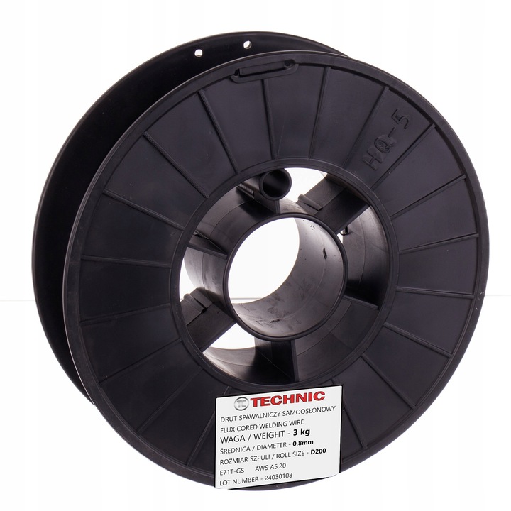 DRUT SPAWALNICZY 0,8mm 3KG SAMOOSŁONOWY BEZ GAZU FLUX E71T-GS MIG MAG D200