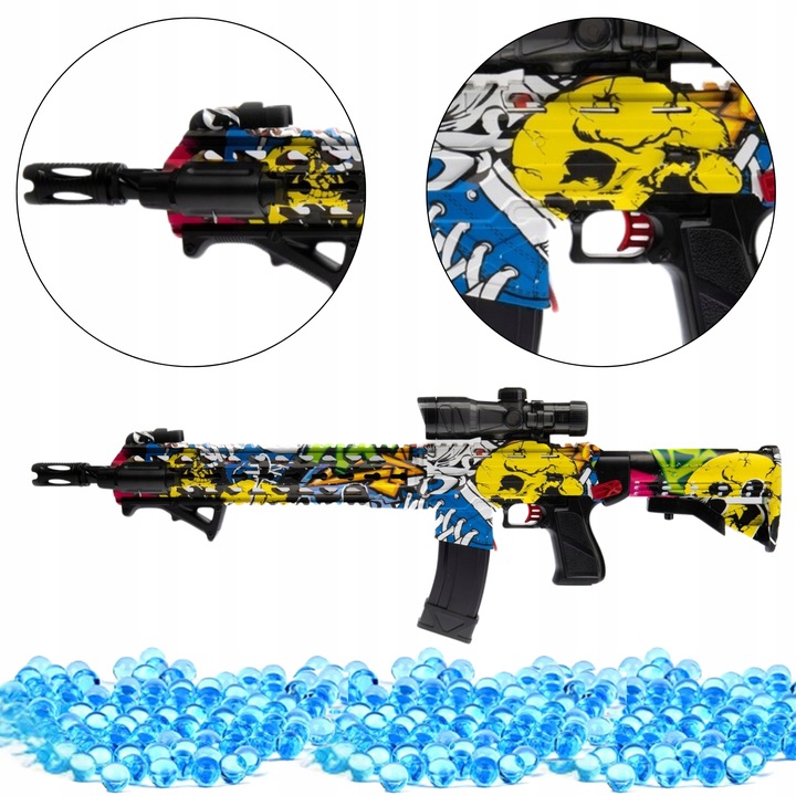 KARABIN PISTOLET NA KULKI ŻELOWE WODNE WIELKI AUTOMATYCZNY ORBEEZ ZESTAW