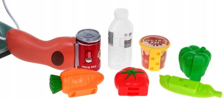 KASA SKLEPOWA DLA DZIECI KOSZYK MIKROFON CZYTNIK