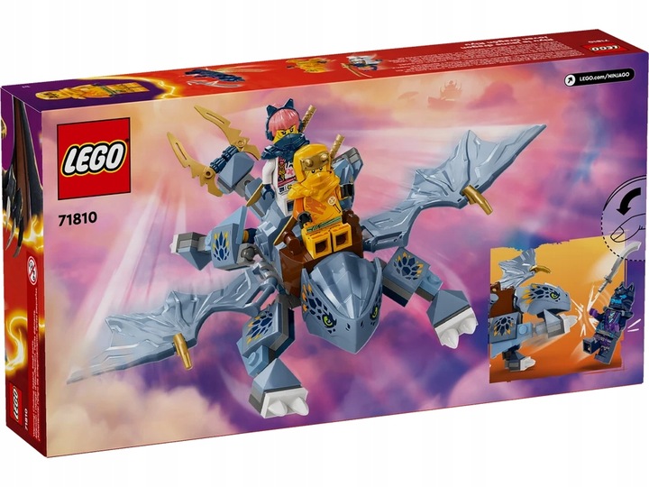 LEGO NINJAGO 71810 Mały smok Riyu i 71810 Robot żywiołu ziemi Cole'a 71806