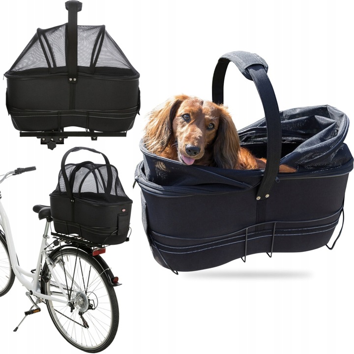 KOSZ TRANSPORTER dla Psa Psów na BAGAŻNIK Rower Szeroki TRIXIE 29x49x60cm