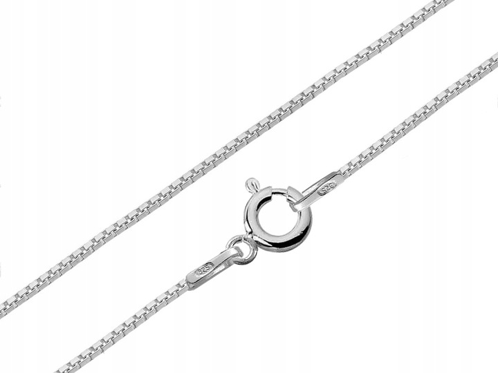 ŁAŃCUSZEK SREBRNY 925 KOSTKA WENECJANA KVD015 DŁUGOŚĆ 40cm