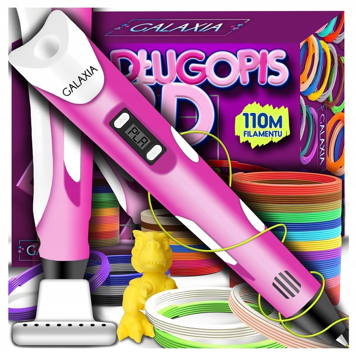 DŁUGOPIS 3D Dla Dzieci DRUKARKA 3 D PEN Zestaw i WKŁADY PLA 110 METRÓW