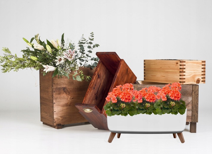 Doniczka na nóżkach Gracia Case DGCL400 Biała