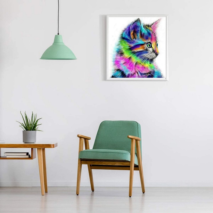 Obraz MALOWANIE PO NUMERACH Kot Kotek 40x50