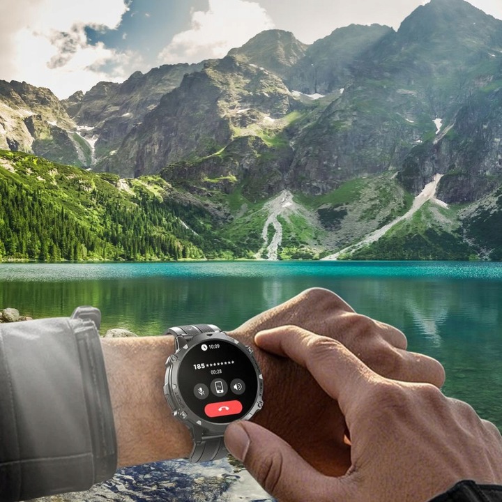 SMARTWATCH męski Rubicon ALWAYS DISPLAY KOMPAS BAROMETR AI