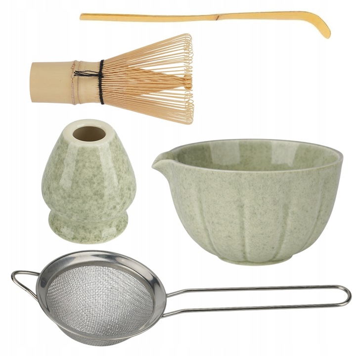 ZESTAW PREZENTOWY DO HERBATY MATCHA ZESTAW DO PARZENIA MATCHY 5 SZT.
