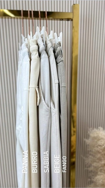 Spodnie Włoskie Wiya Bawełniane z Patką Uni Beige