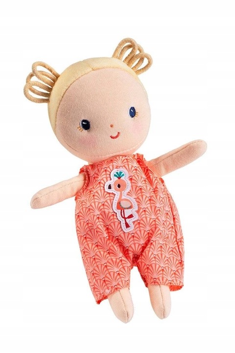 Lalka dzidziuś w koszyczku z ubrankiem i kocykiem Anais 12 m+, Lilliputiens