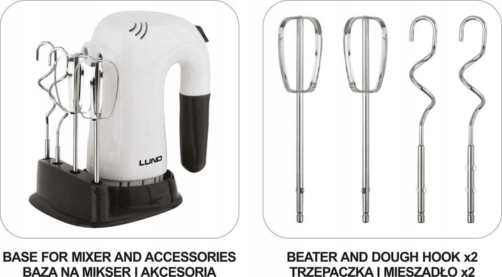 LUND 67780 MIKSER RĘCZNY 150-200W Z PODSTAWKĄ
