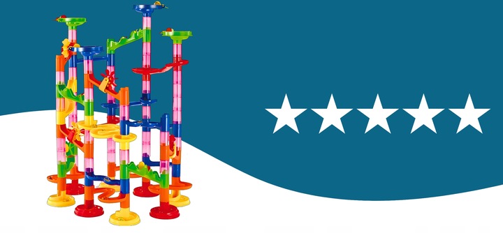 TOR KULKOWY KULODROM KLOCKI KONSTRUKCYJNE ZESTAW 105 EL KULKI 30 KULEK