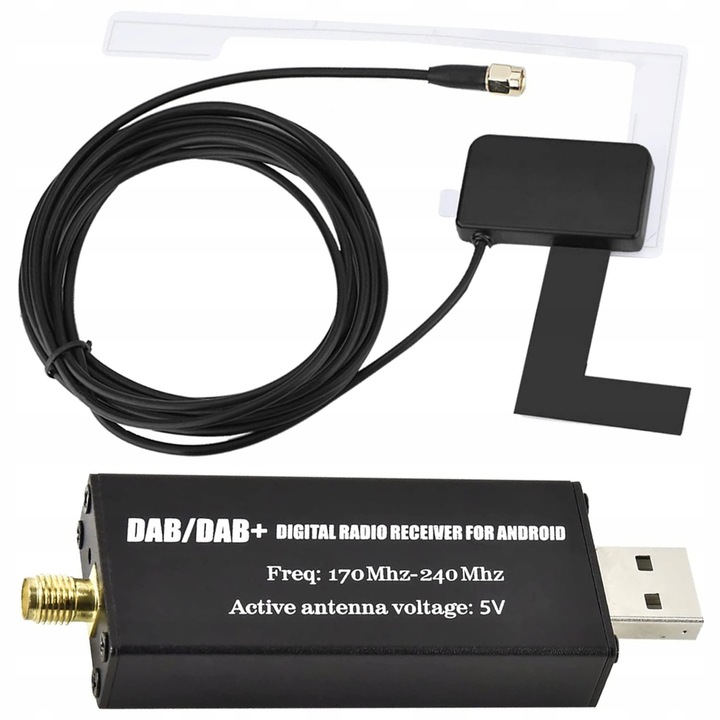 ANTENA,TUNER DAB+ DEDYKOWANY ADAPTER DO RADIA Z SYSTEMEM ANDROID USB, SMA