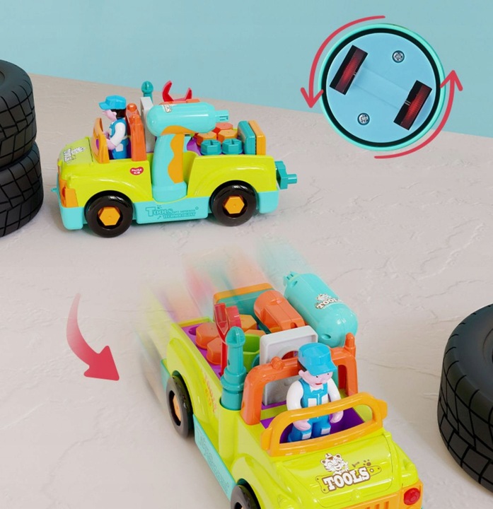 AUTO DO ROZKRĘCANIA WIERTARKA SAMOCHÓD MECHANIKA WARSZTAT JEŻDZI