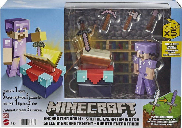 MINECRAFT ZESTAW MAGICZNY POKÓJ FIGURKA STEVE GYB6