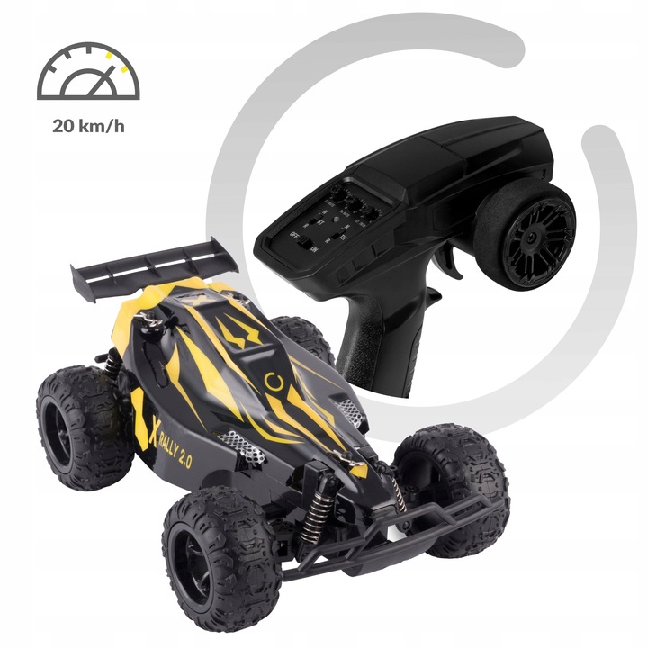 Samochód ZDALNIE STEROWANY Auto RC 20km/h DWA AKUMULATORY NAPĘD NA TYŁ