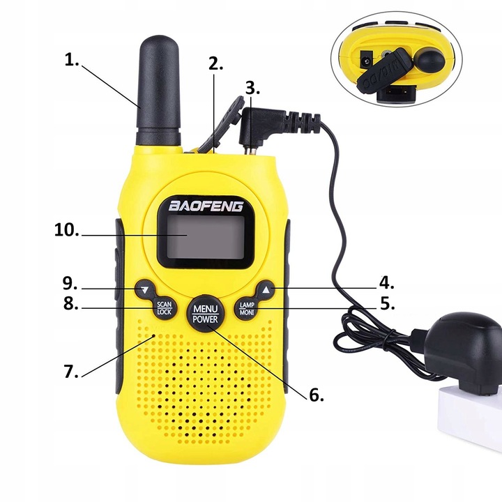 Baofeng BF-T6 Panda Krótkofalówka Walkie-talkie